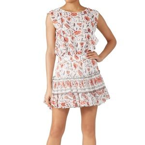 🌺 misa los angeles floral Gina chiffon mini dress made in‎ the USA 🌺